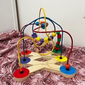 Melissa & Doug Wooden Bead Maze Classic Toy Ages 1+ Years Old Kids Colorful